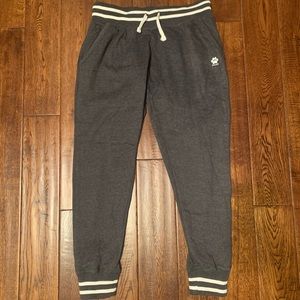PAWZ Black/Charcoal and White Varsity Joggers LIKE NEW